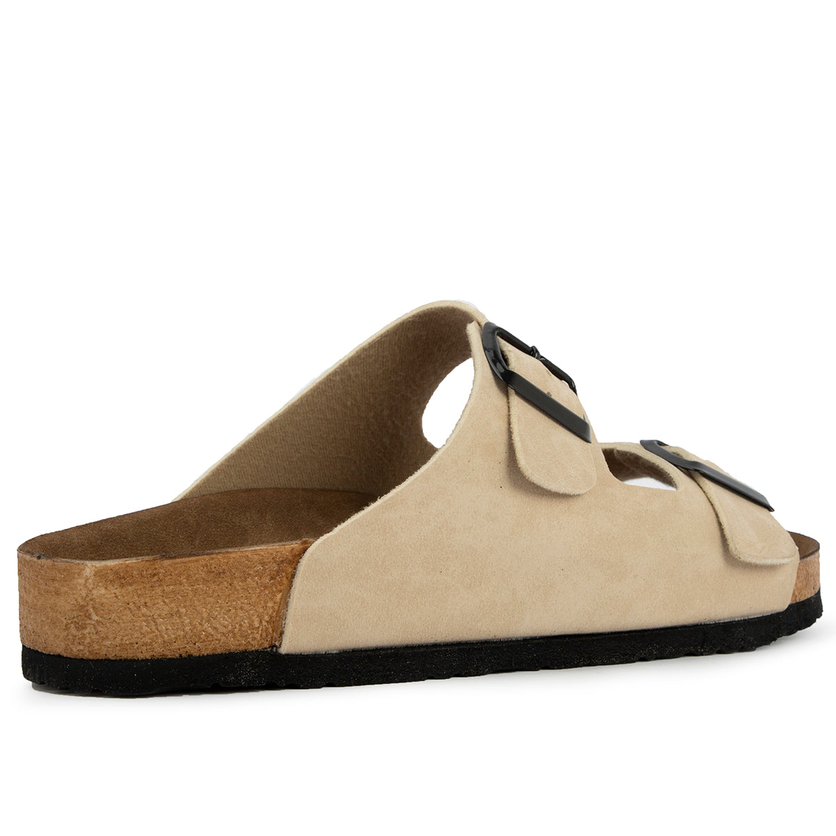 Slazenger Lens Beige Nubuck sliders, view 3
