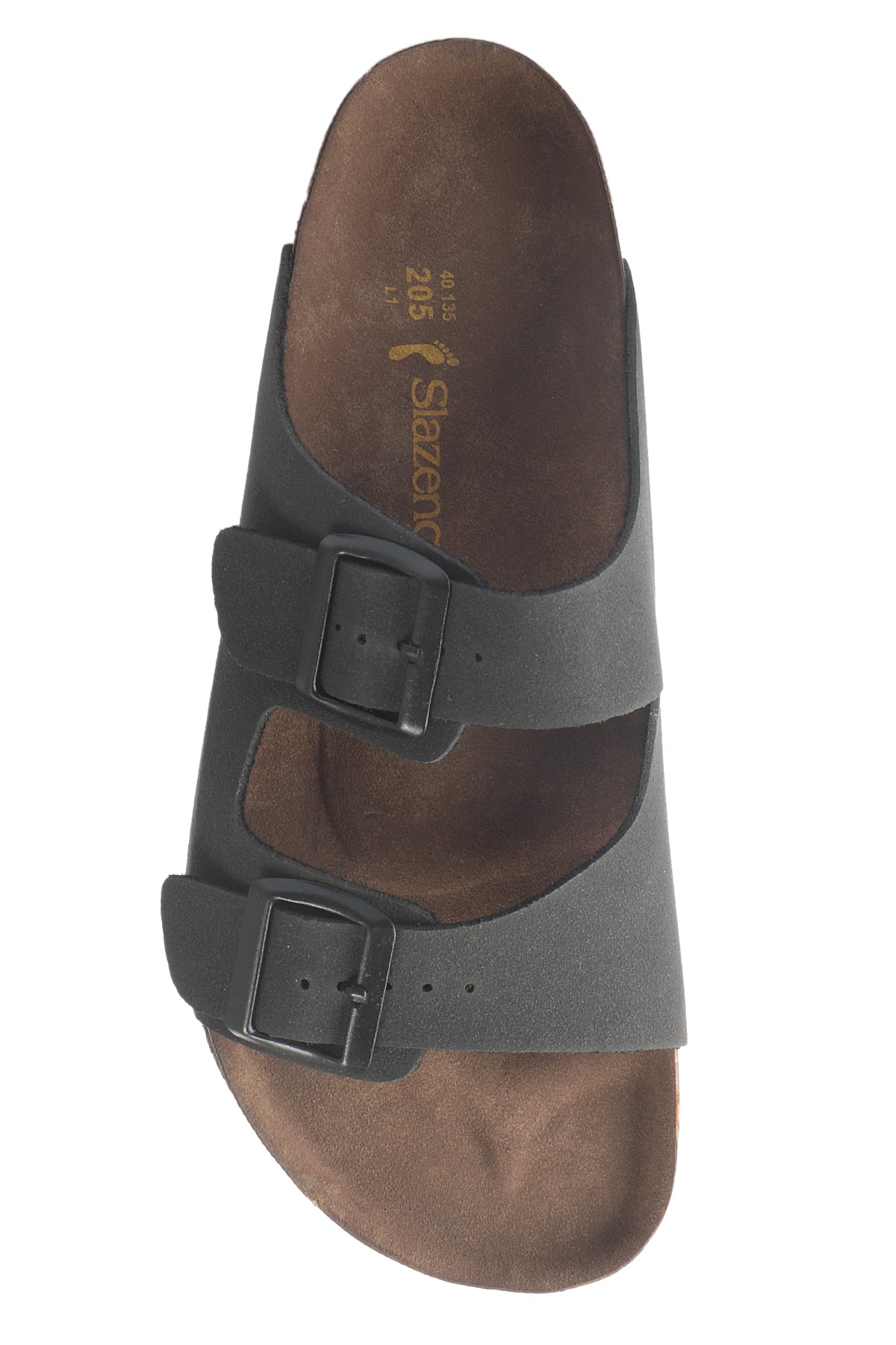 Slazenger Lens Black Nubuck sliders, view 5
