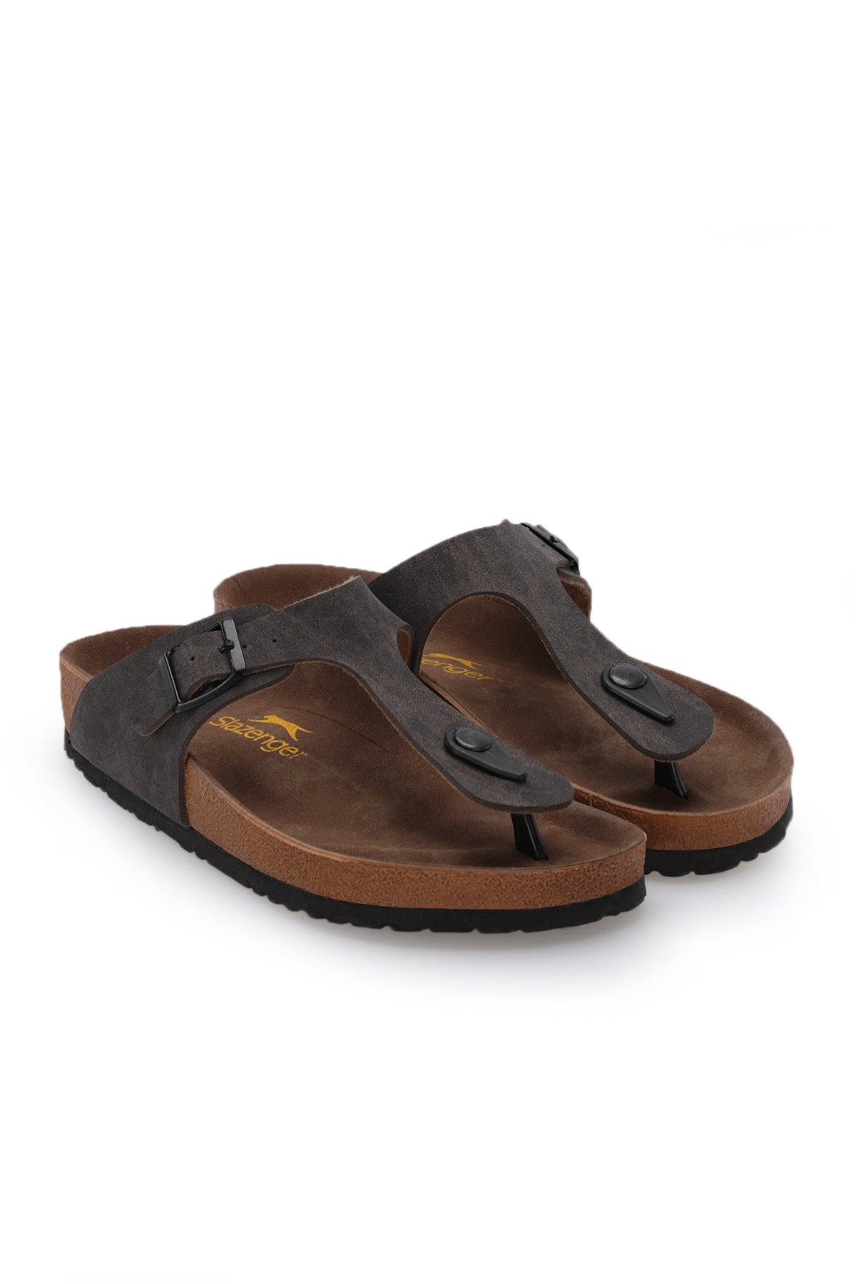 Slazenger Luke Brown Nubuck sliders, view 2