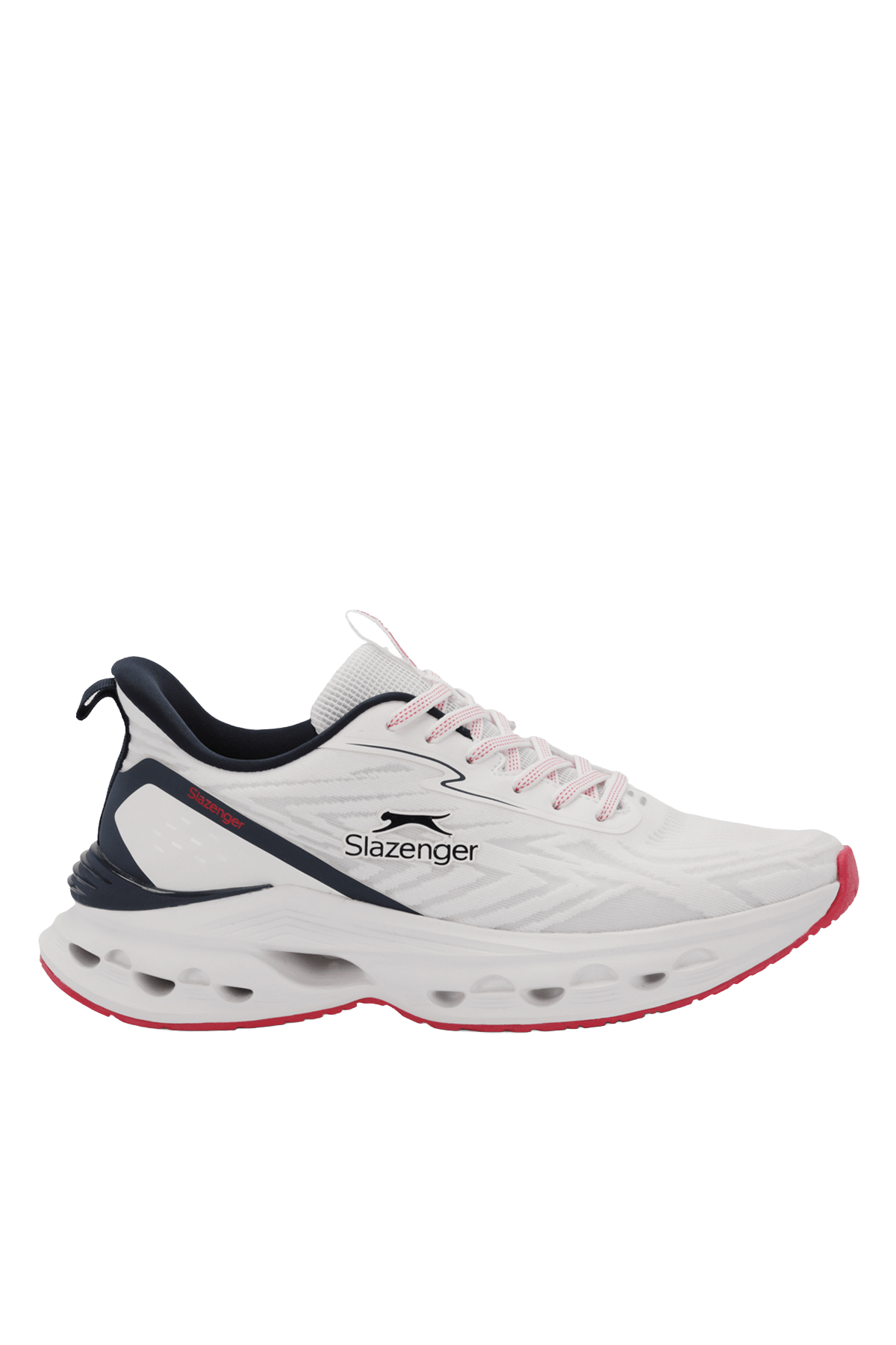 Slazenger Willow sneakers in White / Navy / Red — side view