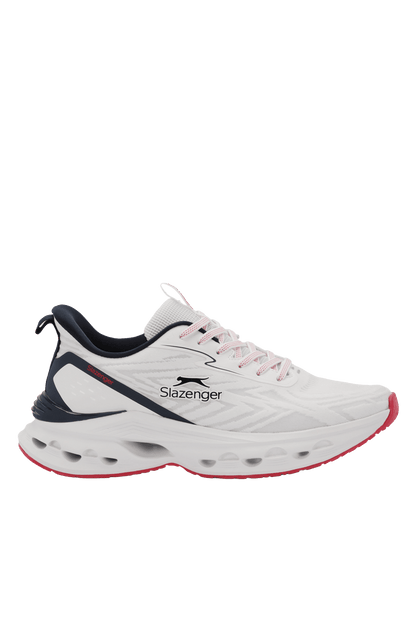 Slazenger Willow sneakers in White / Navy / Red — side view