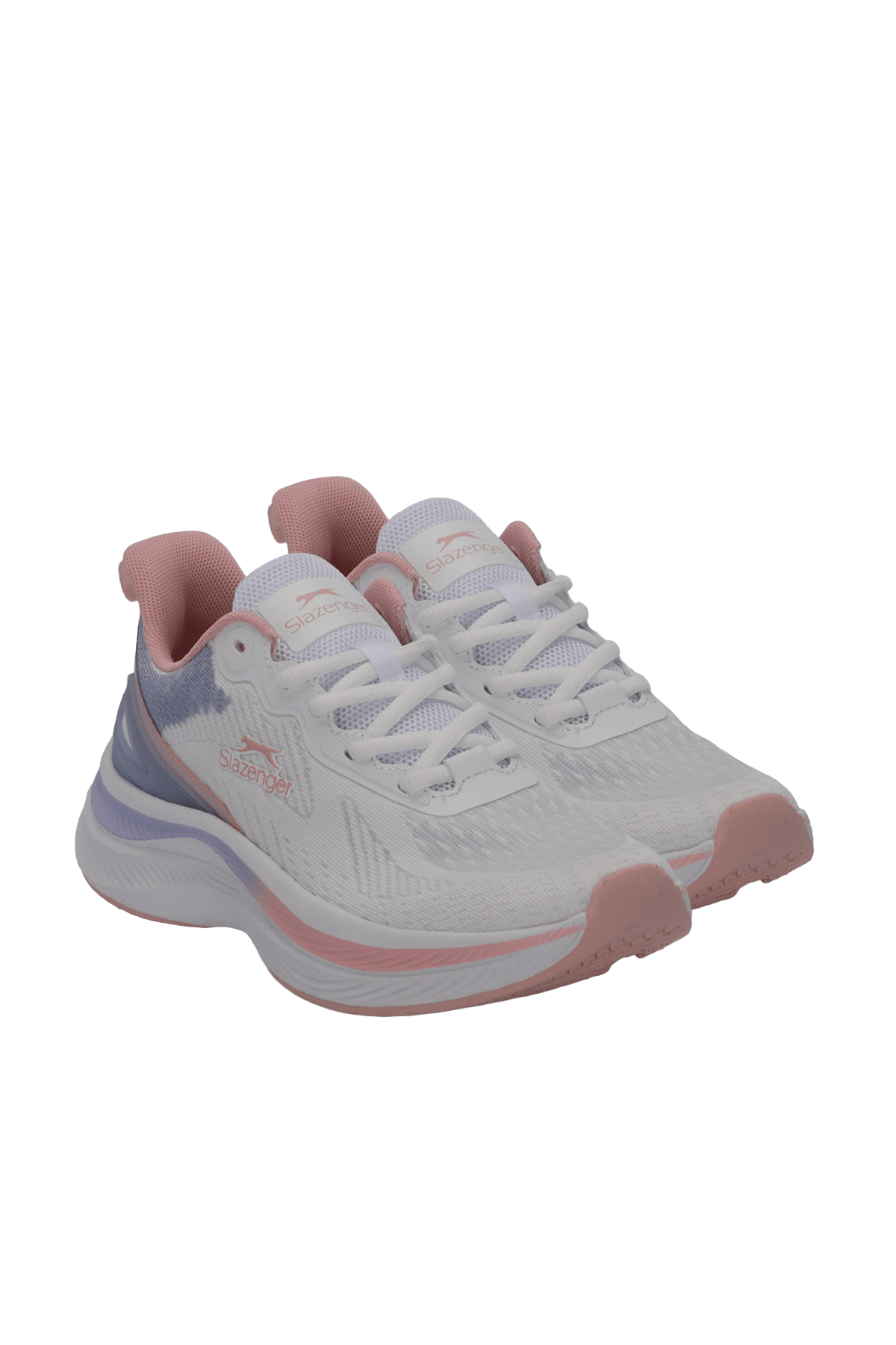 Slazenger Wetford Women's Sneakers - White / Pink angle 2