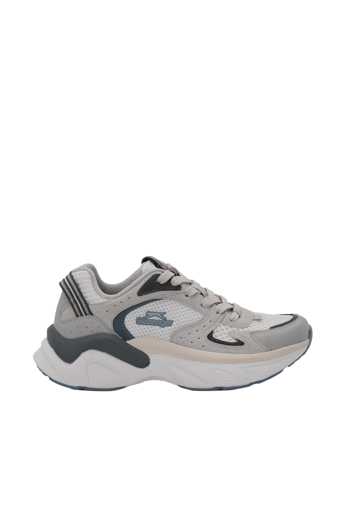 Slazenger Wind sneakers in White / Grey — side view