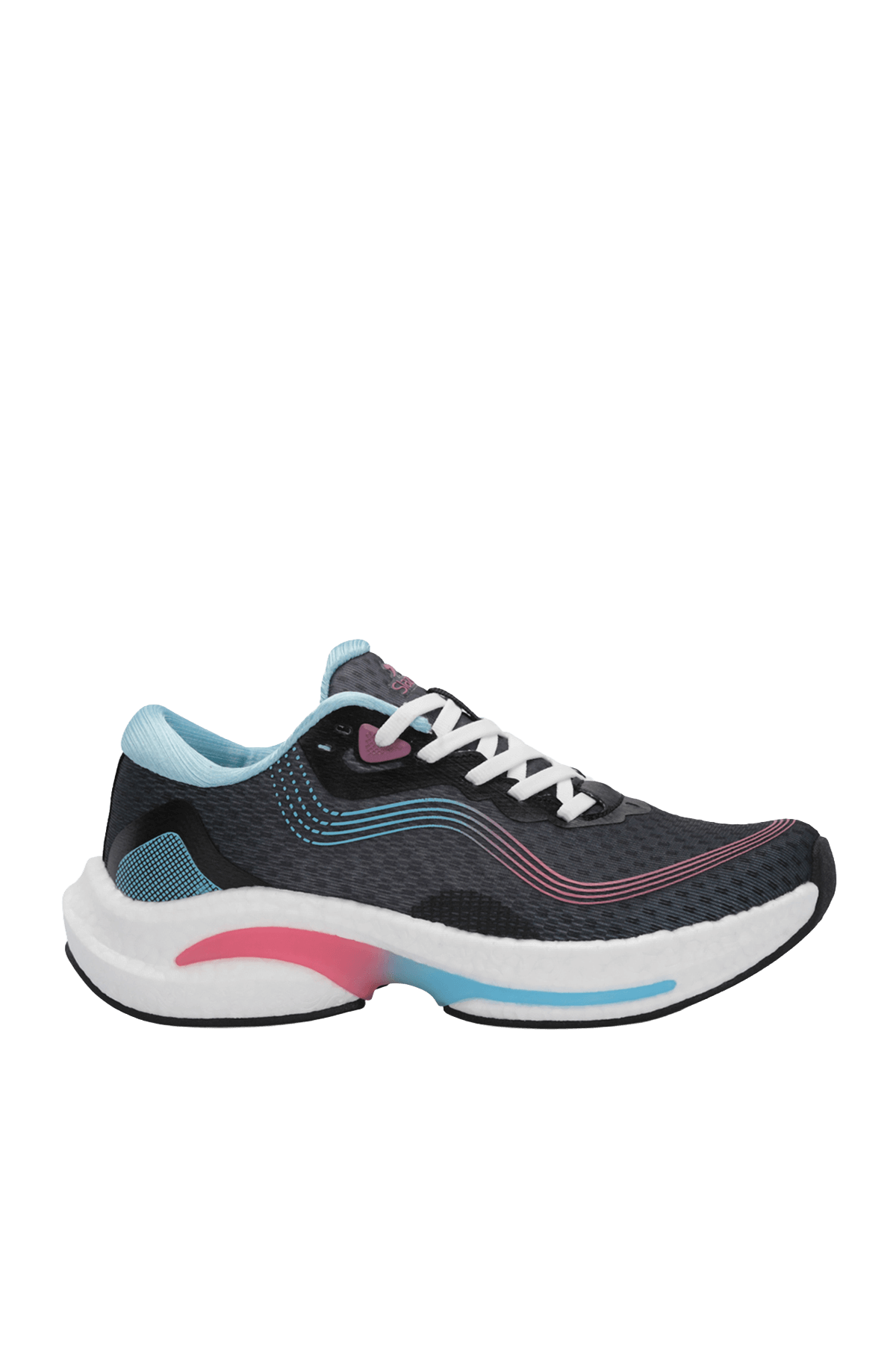 Slazenger Wessel sneakers in Navy / Pink — side view