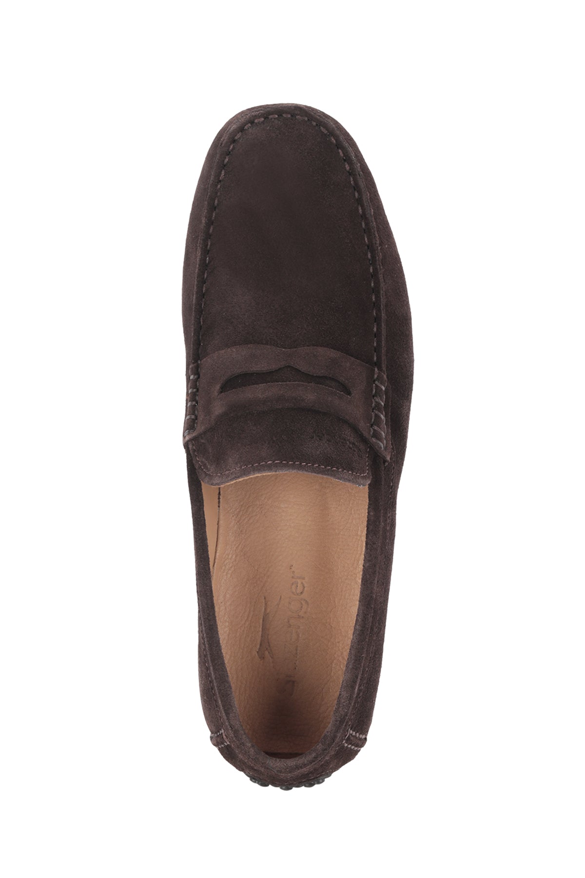 Slazenger Montana Brown Suede comfort shoes, view 5