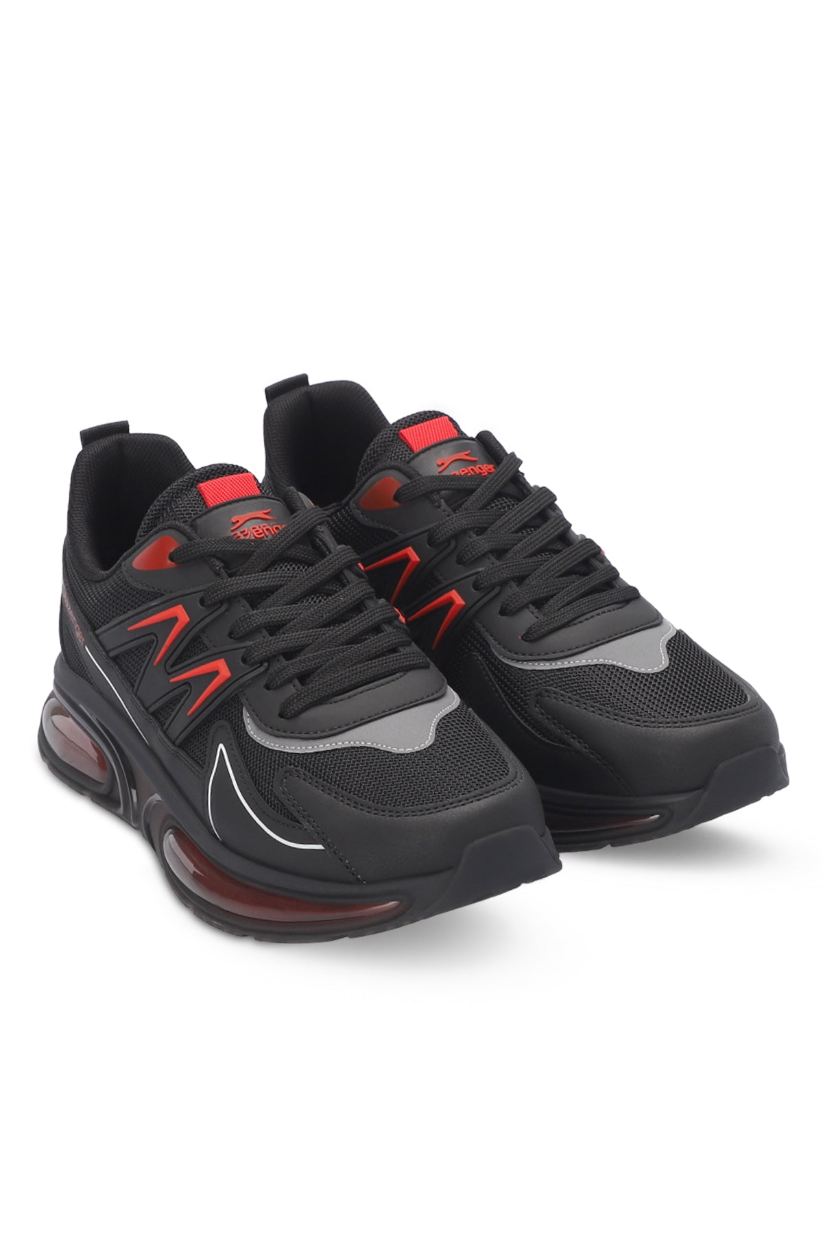 Slazenger Zigor Black / Red running shoes, view 2