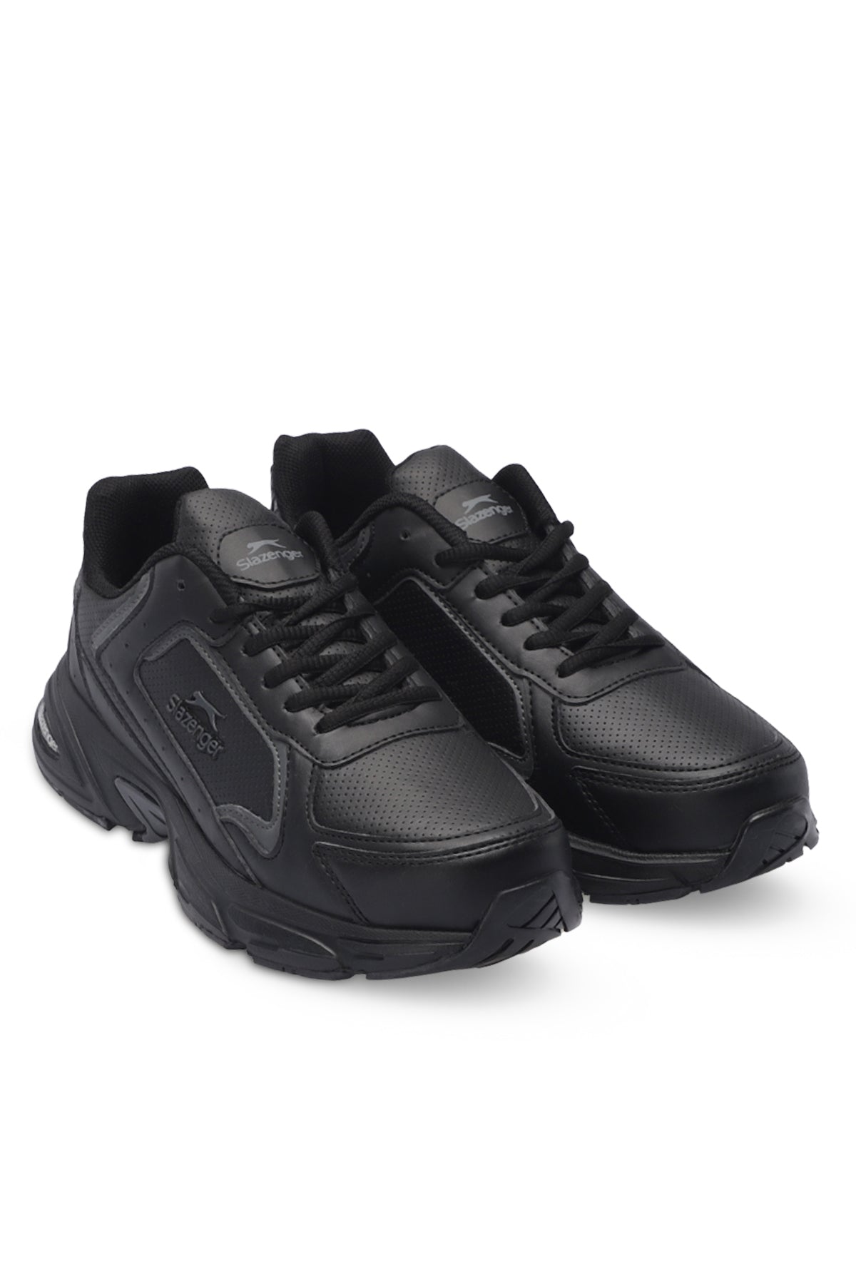 Slazenger Moss Black / Dark Grey running shoes, view 2