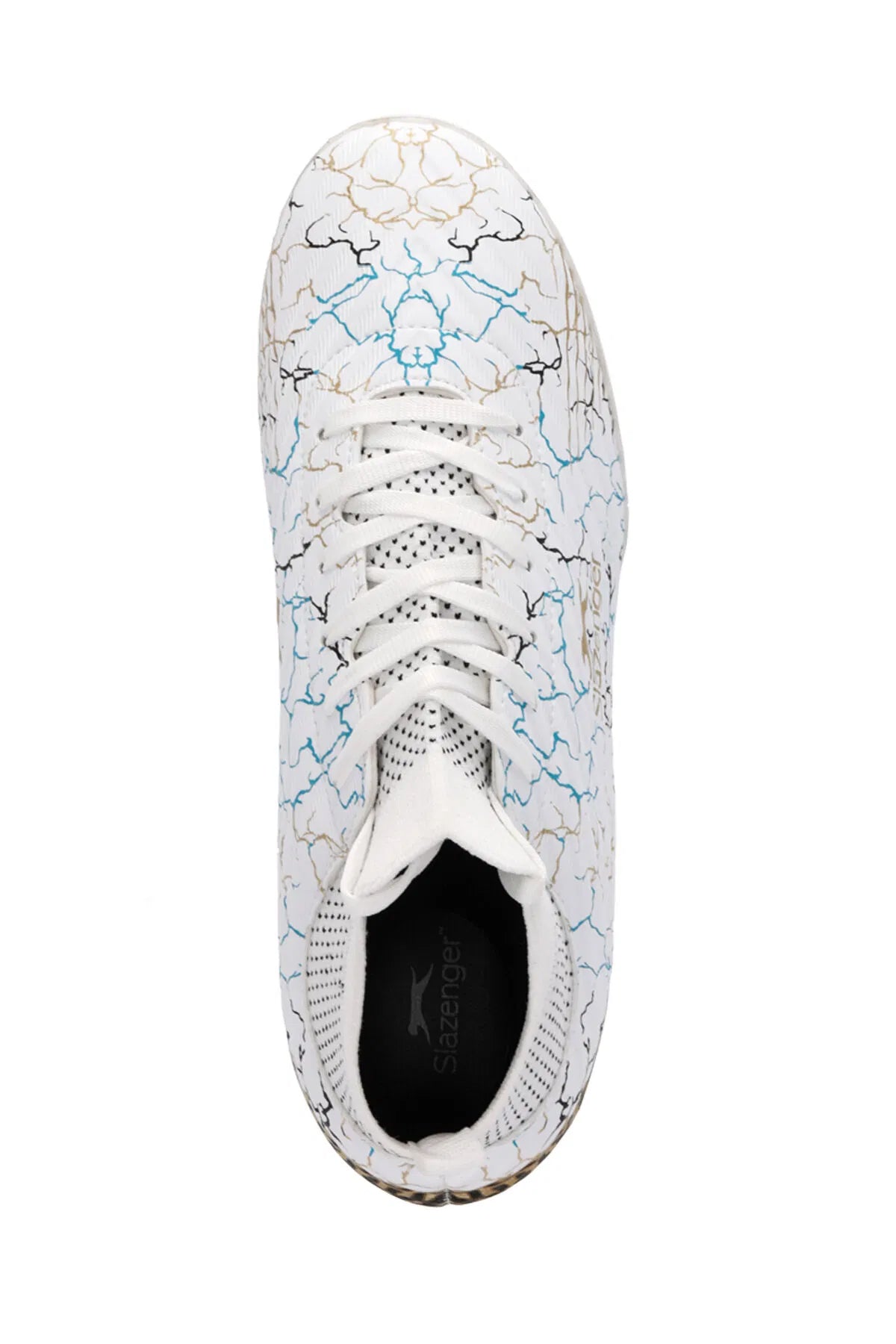 Slazenger Corner White / Blue astroturf football boots, view 5