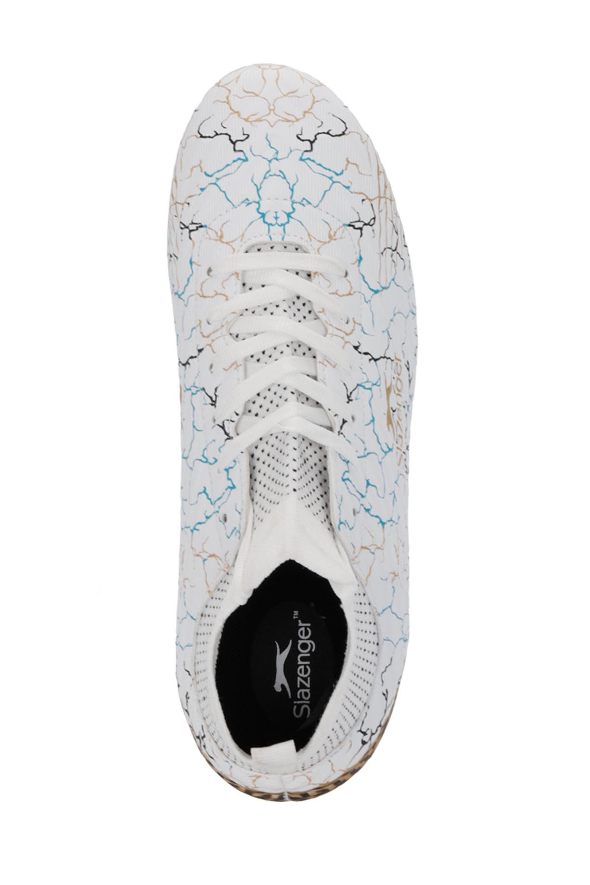 Corner White / Blue firm ground football boots, view 5