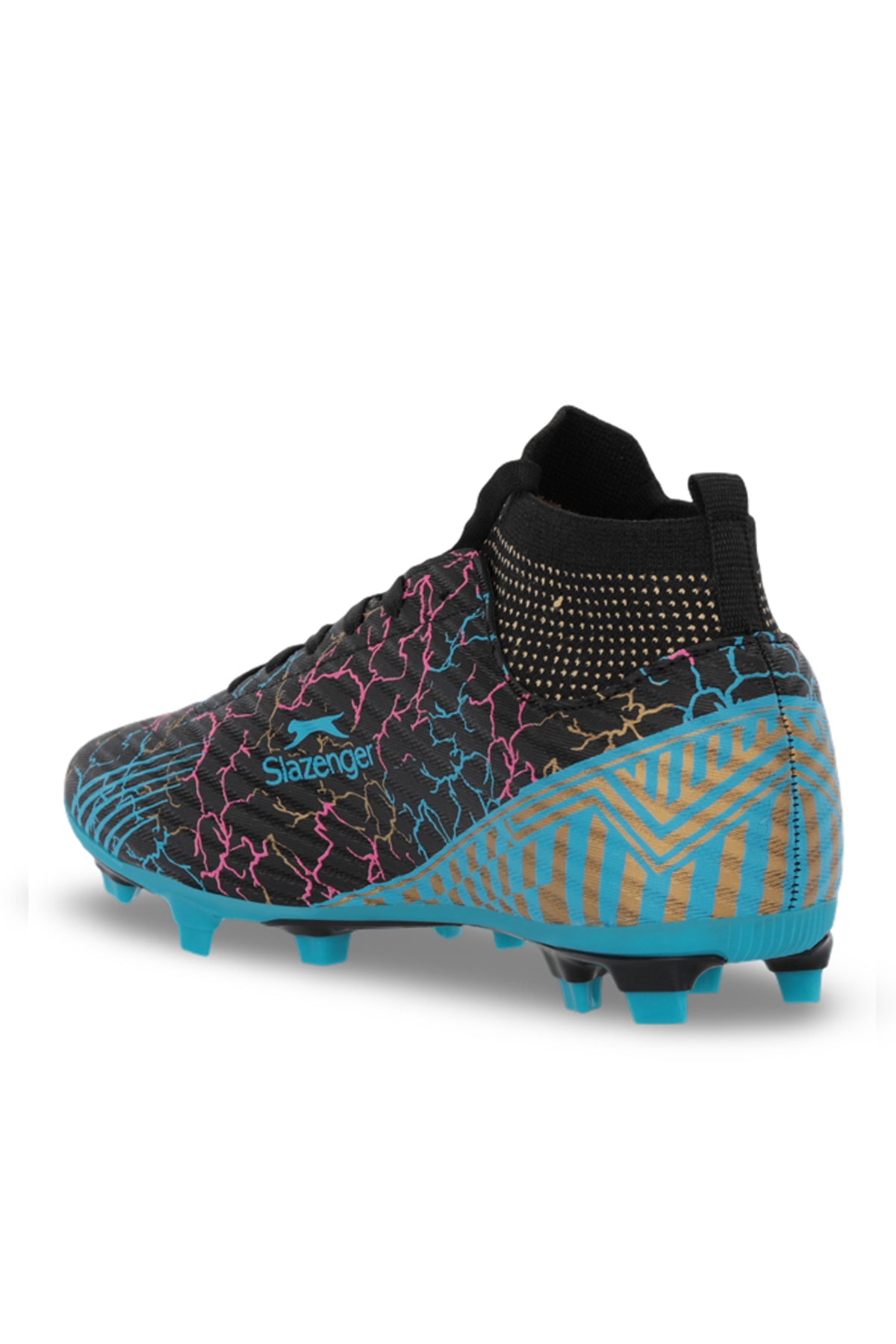 Slazenger Corner Black firm ground football boots, view 3