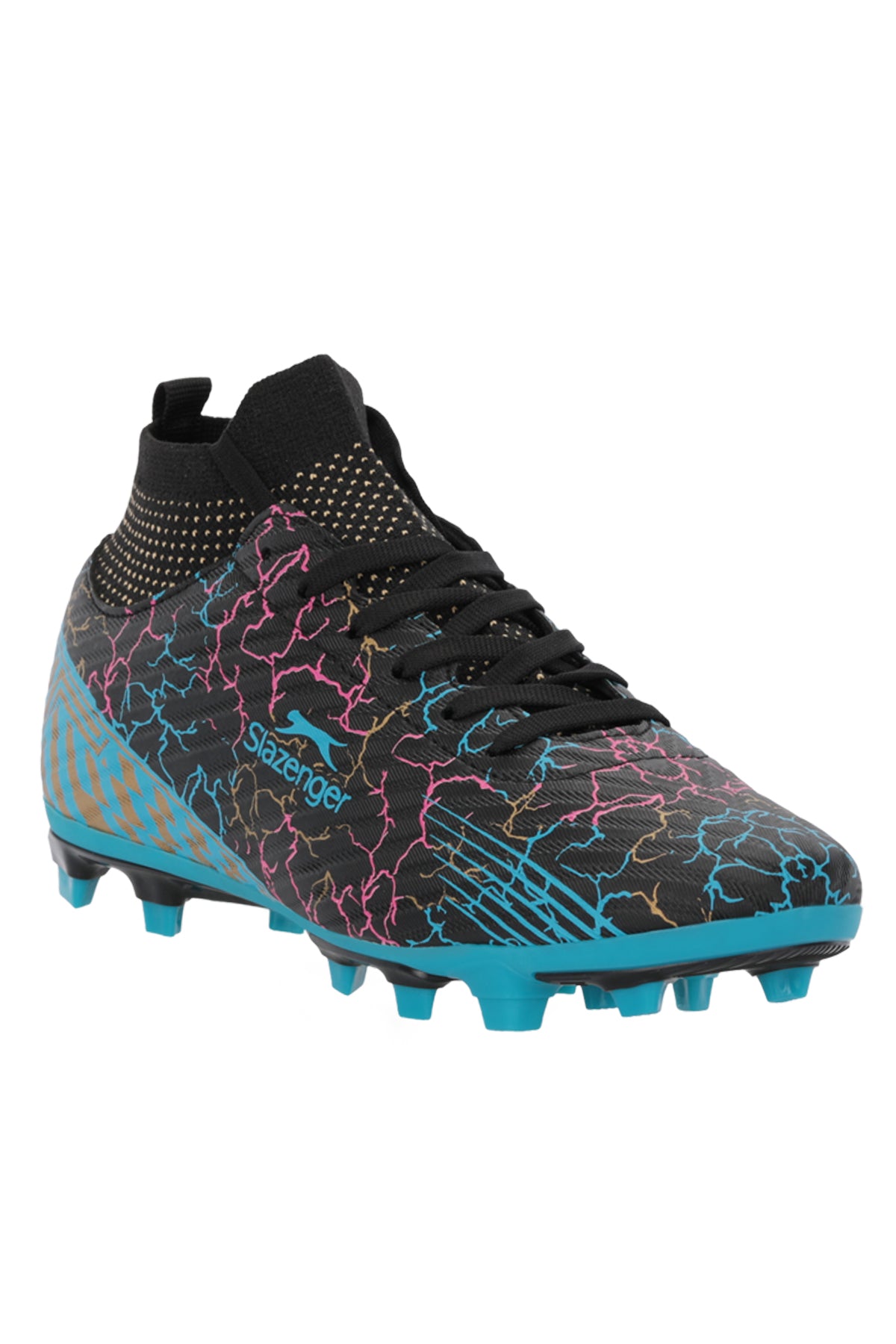 Slazenger Corner Black firm ground football boots, view 4