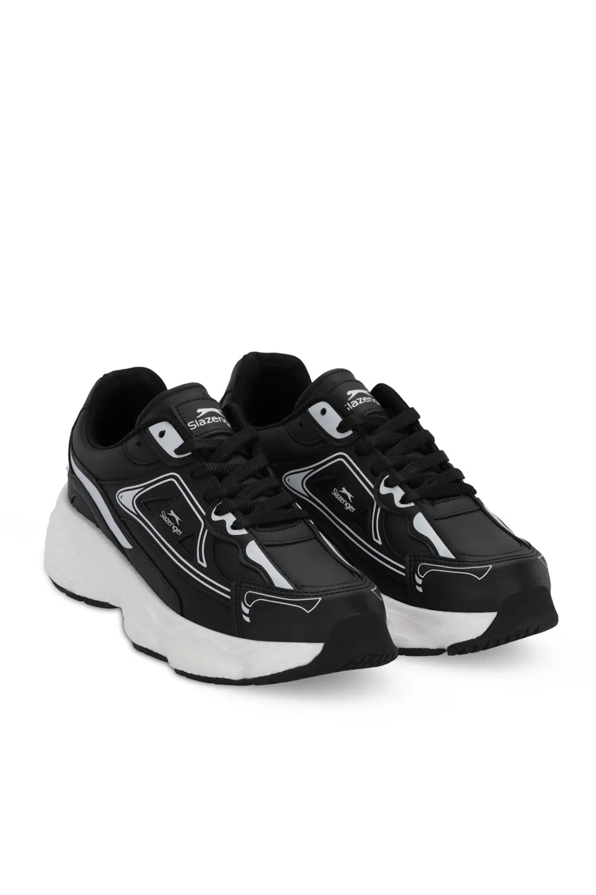 Slazenger Zafira Black / White running shoes, view 2