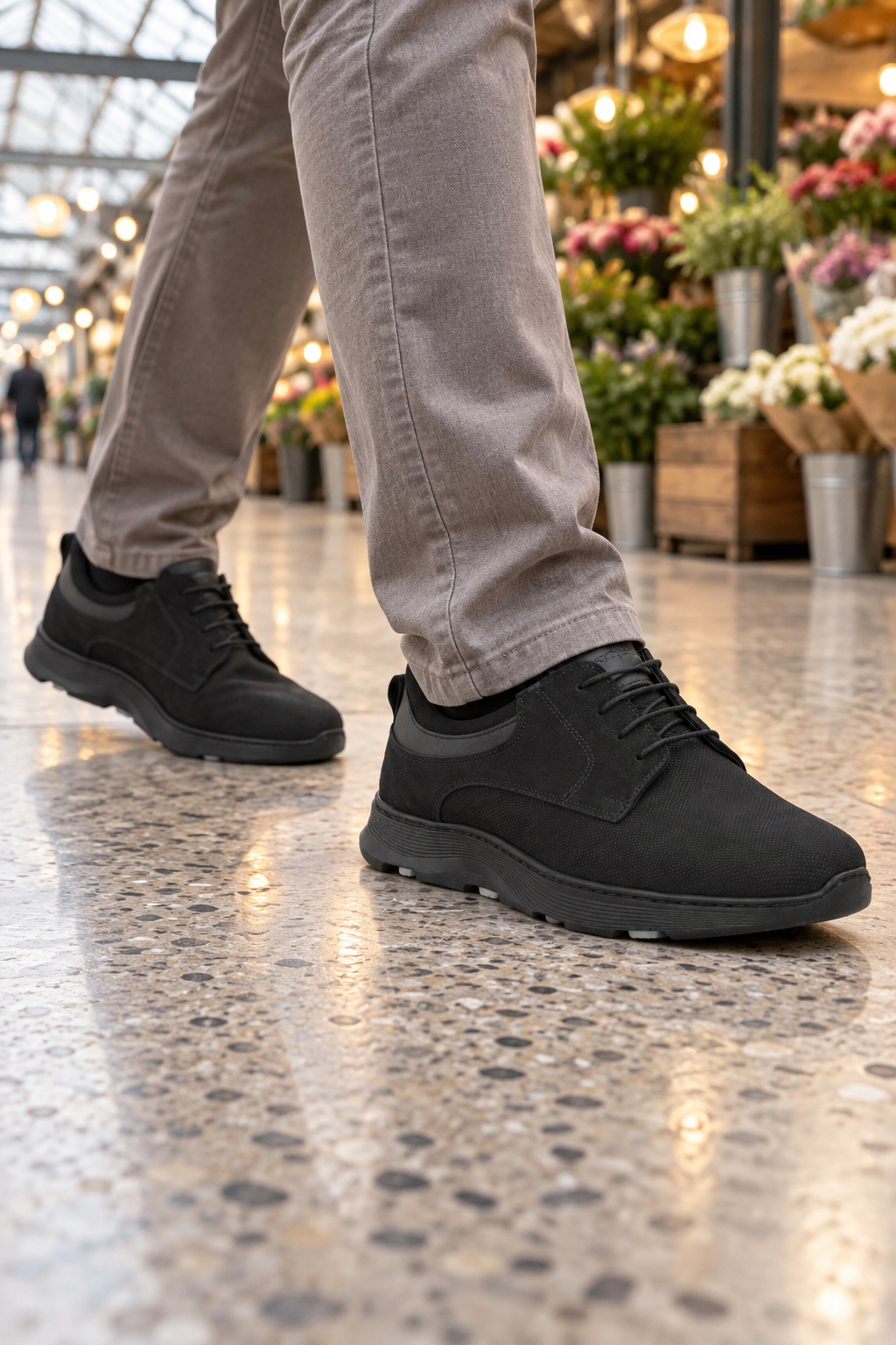 Chaussures à lacets Slazenger Bellara — Noir (homme), aux pieds