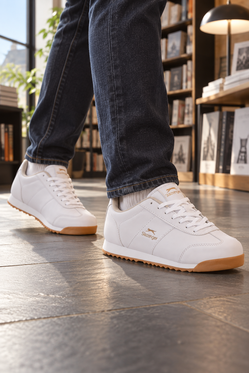 Baskets Slazenger Band — Blanc (homme), aux pieds