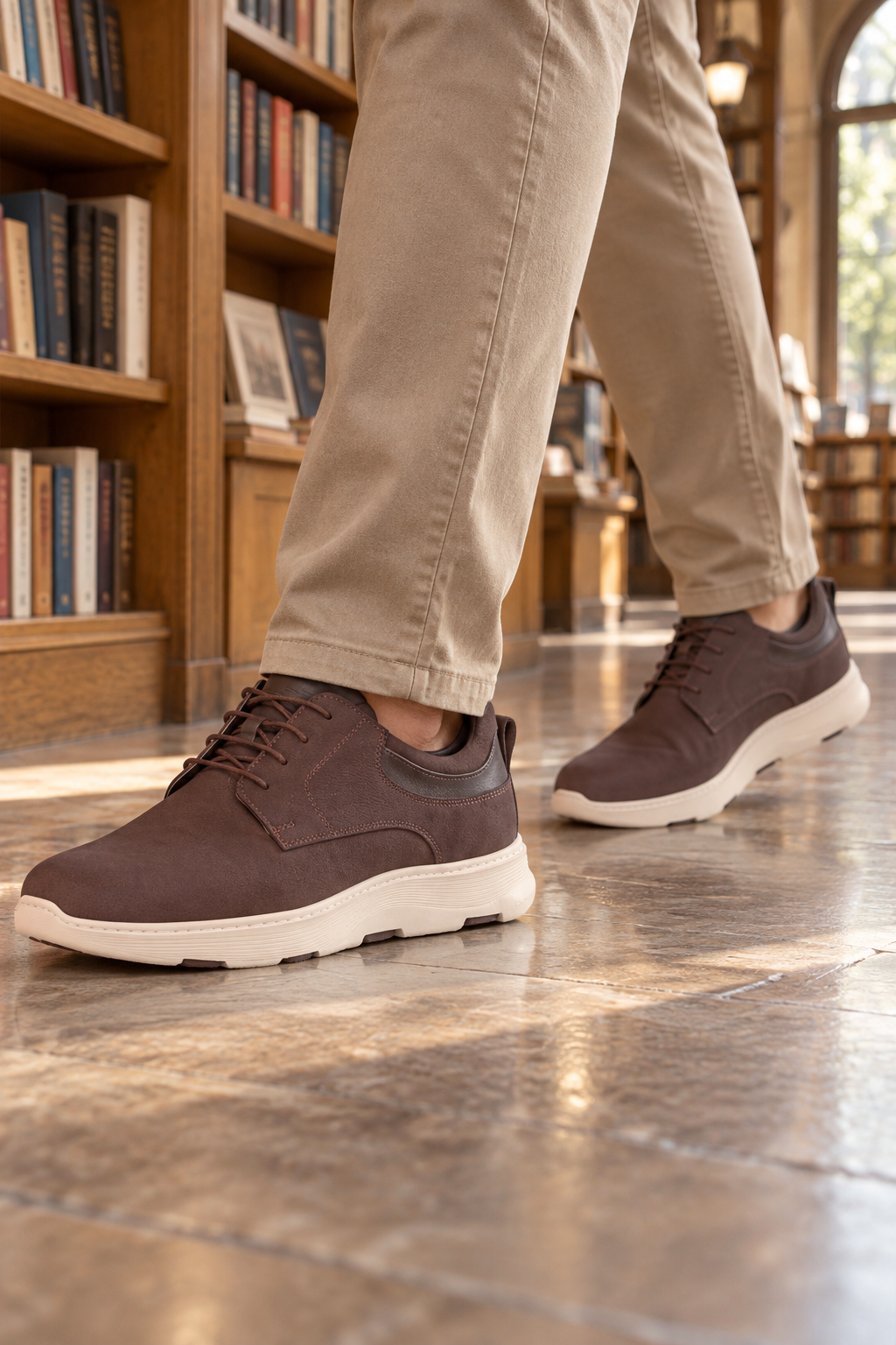 Chaussures à lacets Slazenger Bellara — Marron (homme), aux pieds
