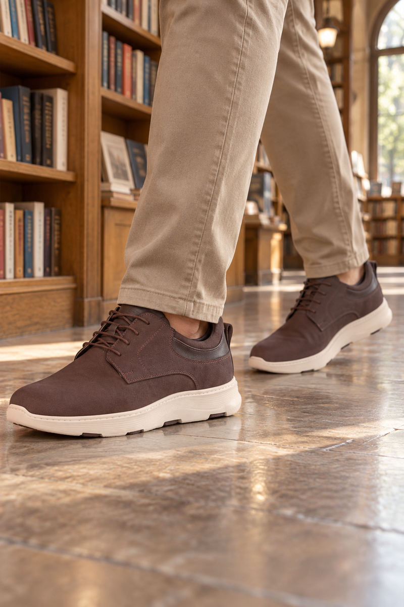Zapatos con cordones Slazenger Bellara — Marrón (hombre), en los pies