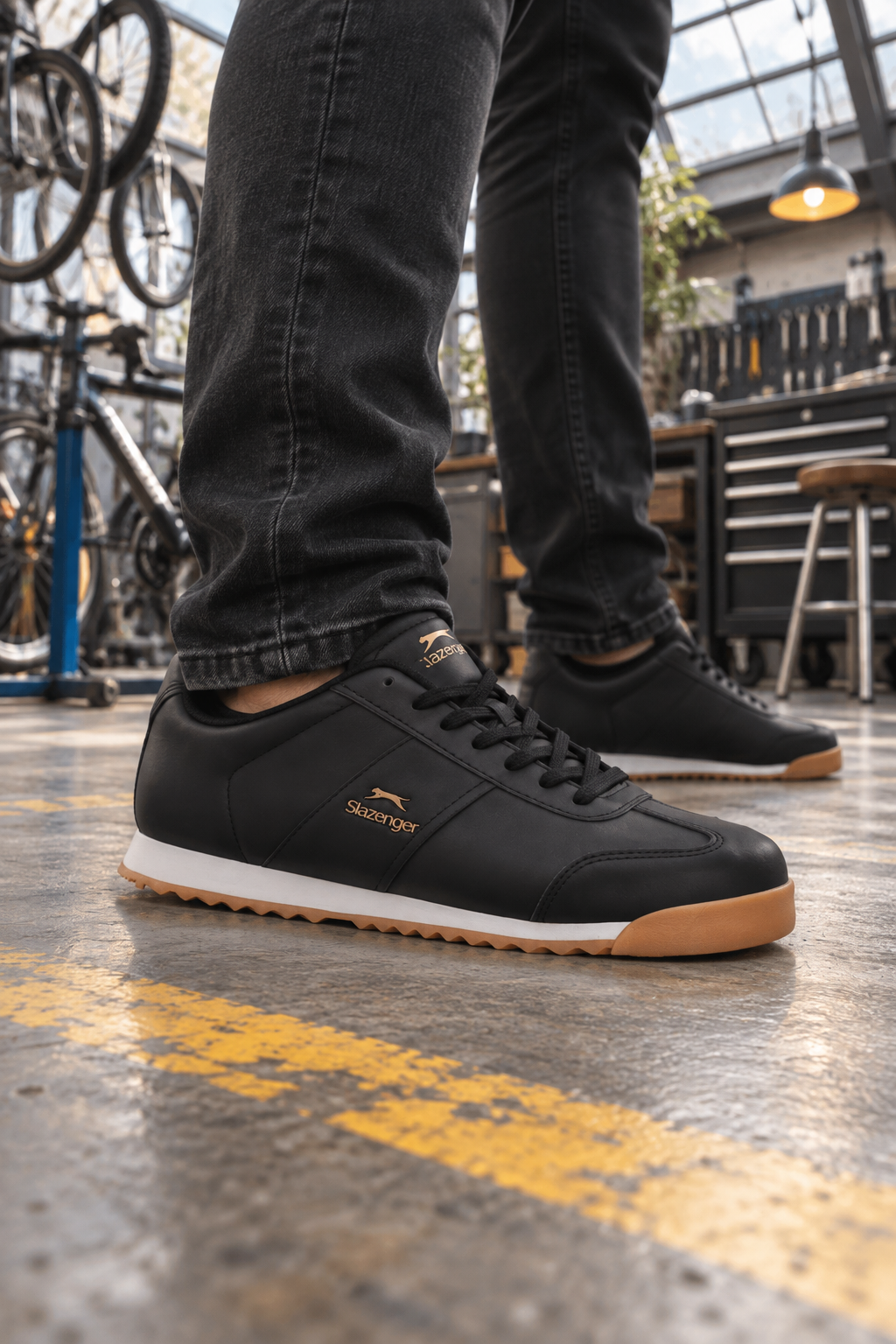 Baskets Slazenger Band — Noir (homme), aux pieds