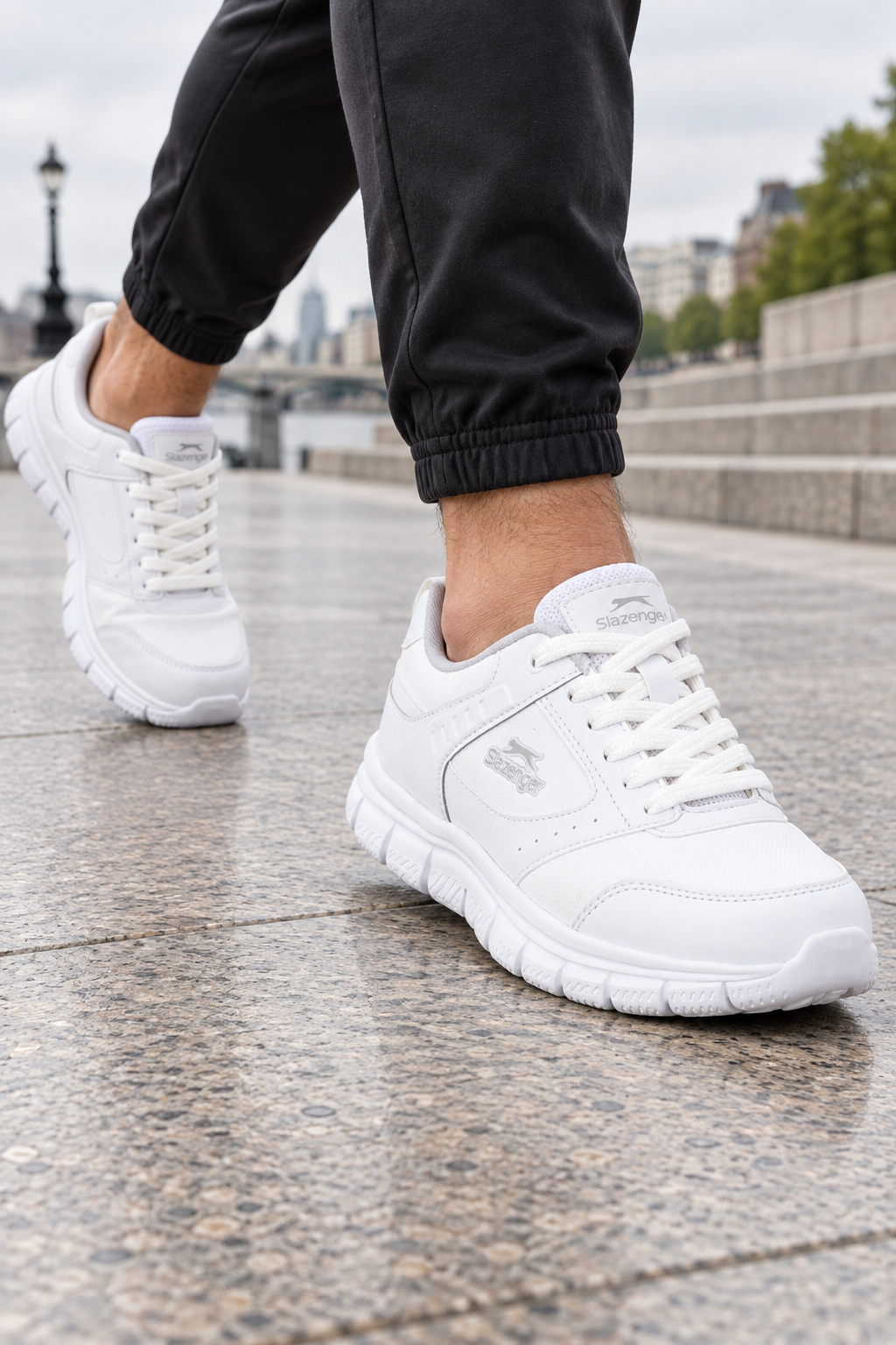 Slazenger Genfit Laufschuhe — Weiß (Herren), am Fuß