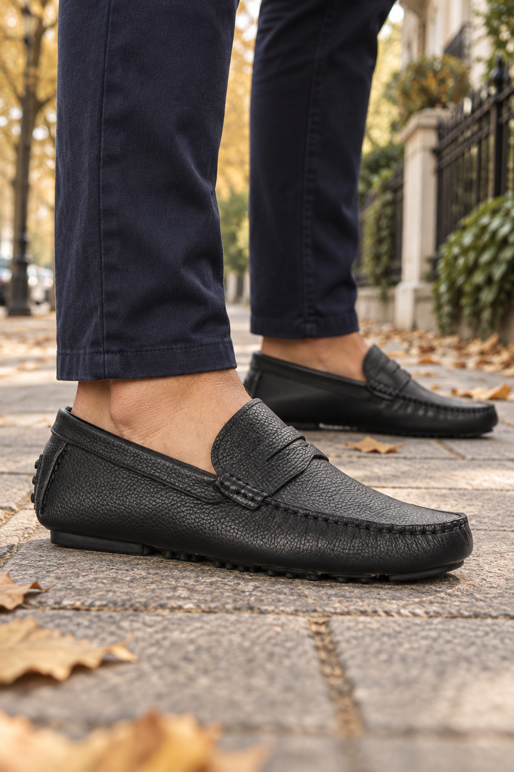 Mocasines Slazenger Montana — Negro (hombre), en los pies