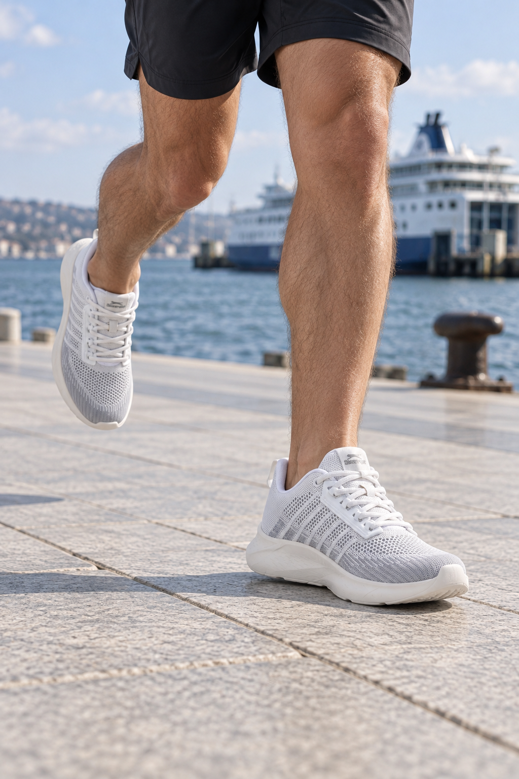 Slazenger Aeson Laufschuhe — Weiß (Herren), am Fuß