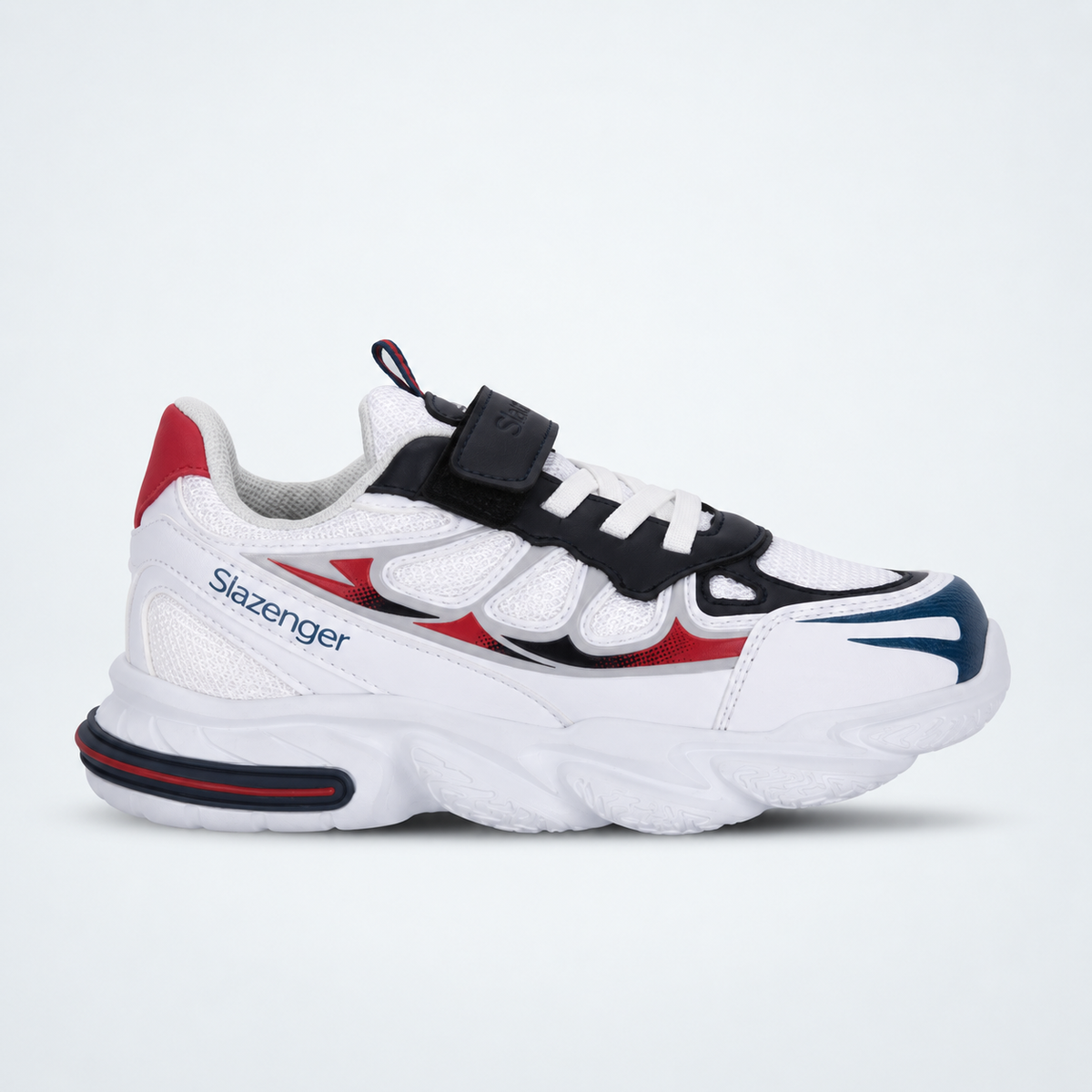 Slazenger kids' trainer with a velcro strap, side profile