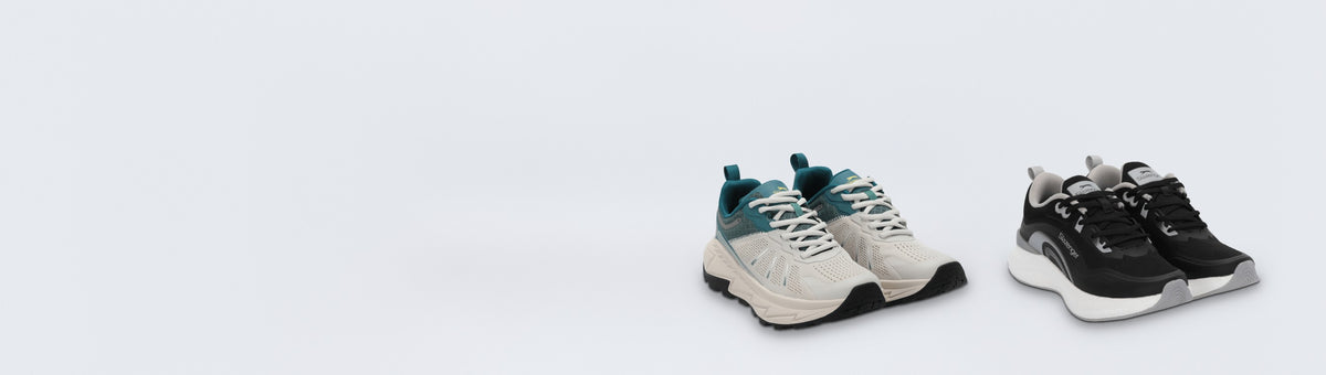 Slazenger Warren and Wera sneakers on a light grey floor