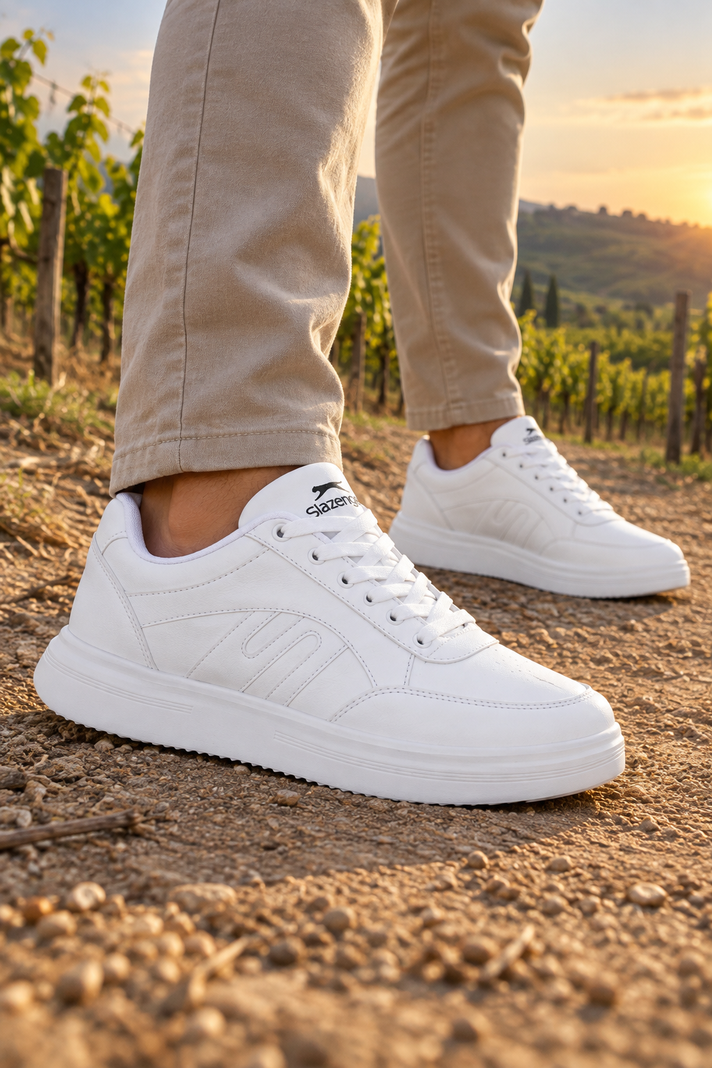 Zapatillas Slazenger Deflect — Blanco (hombre), en los pies