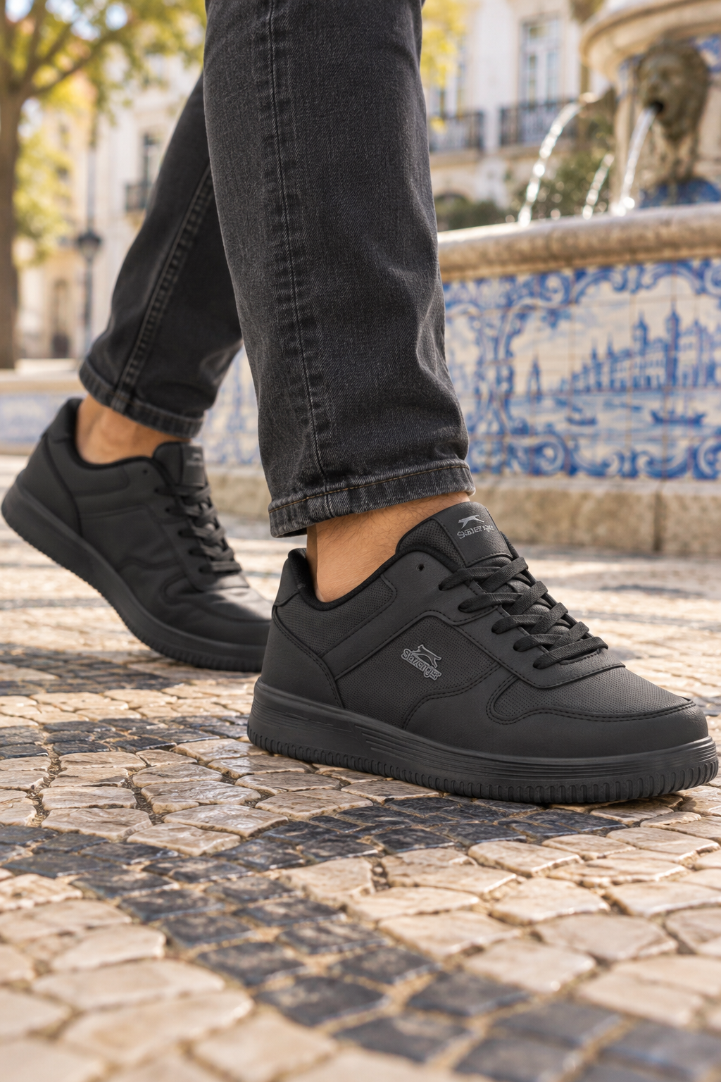Baskets Slazenger Eliora I — Noir (homme), aux pieds