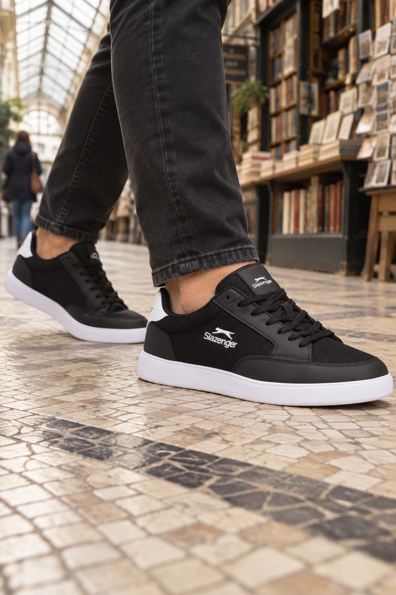 Zapatillas Slazenger Fidel — Negro / Blanco (hombre), en los pies