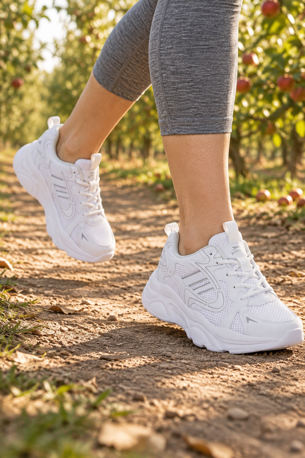 Slazenger Inmortal Laufschuhe — Weiß / Grau (Damen), am Fuß