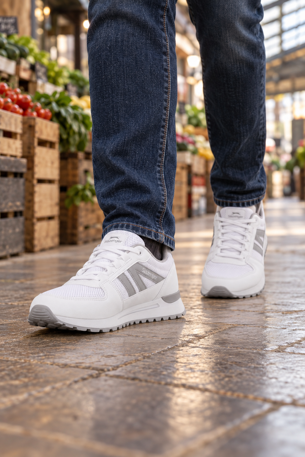 Zapatillas Slazenger Outlaws — Blanco (hombre), en los pies