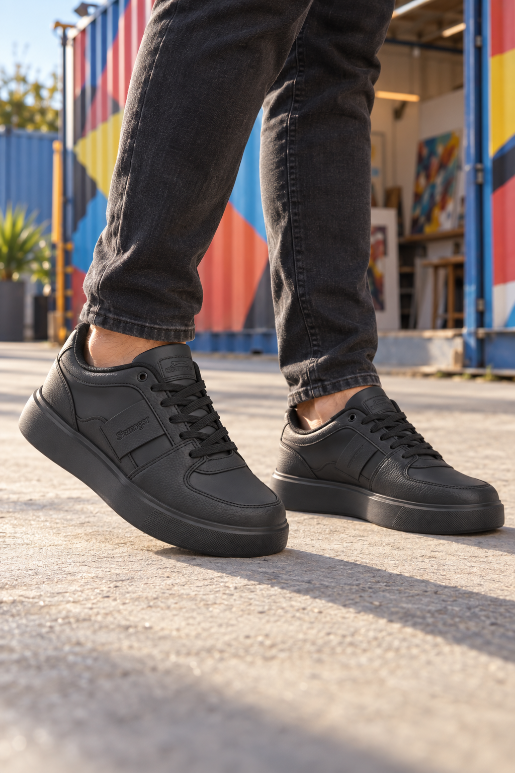 Zapatillas Slazenger Pillow — Negro (hombre), en los pies