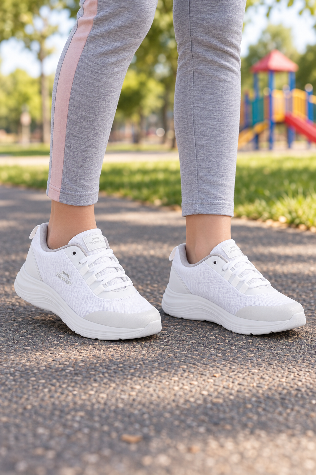 Zapatillas de running Slazenger Plank — Blanco (junior), en los pies