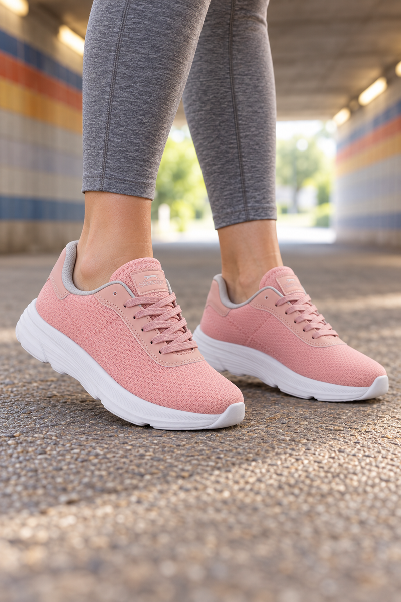 Zapatillas de running Slazenger Proofix — Rosa empolvado (mujer), en los pies