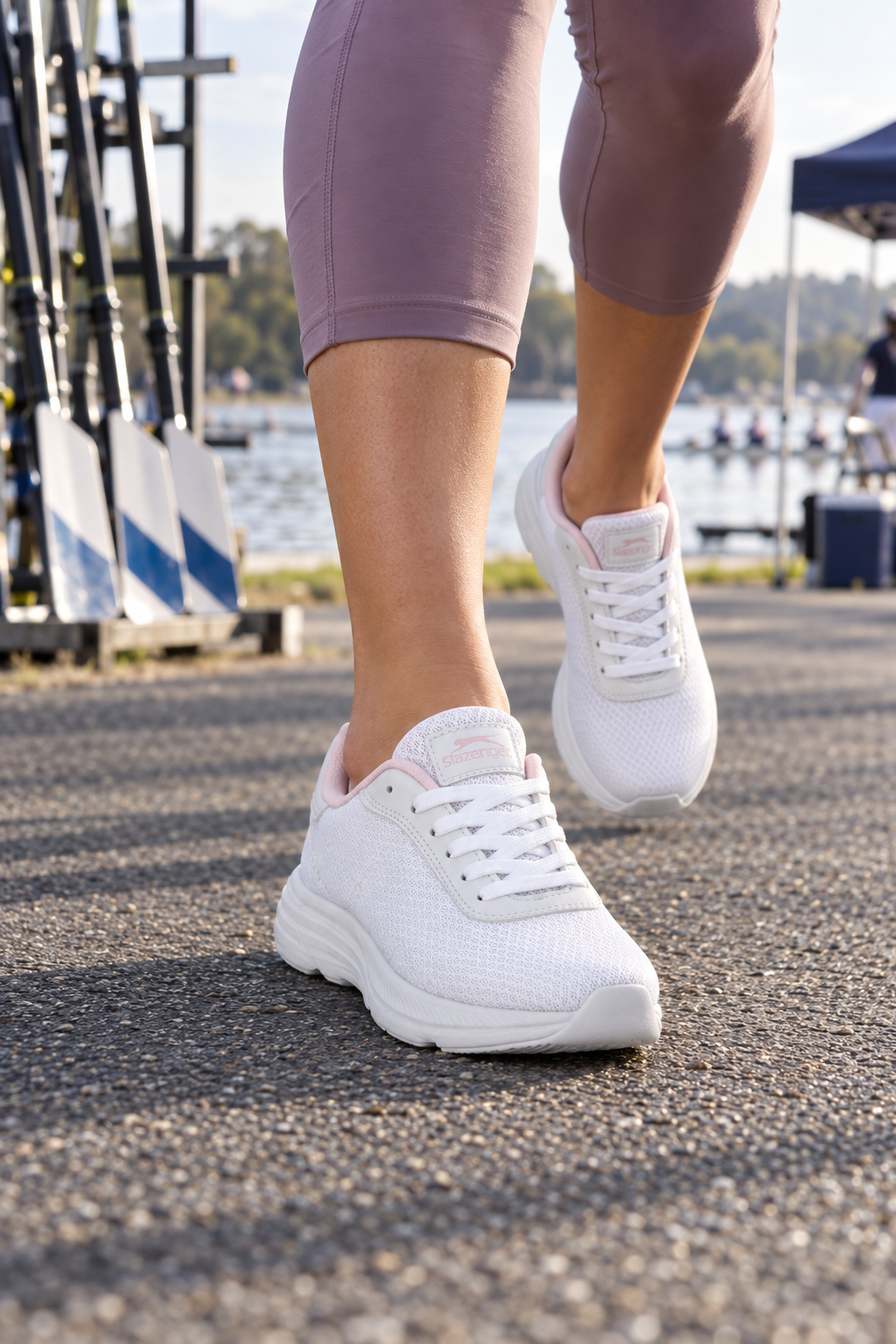 On-foot showcase of Slazenger Proofix Running Shoes — White (Women's)
