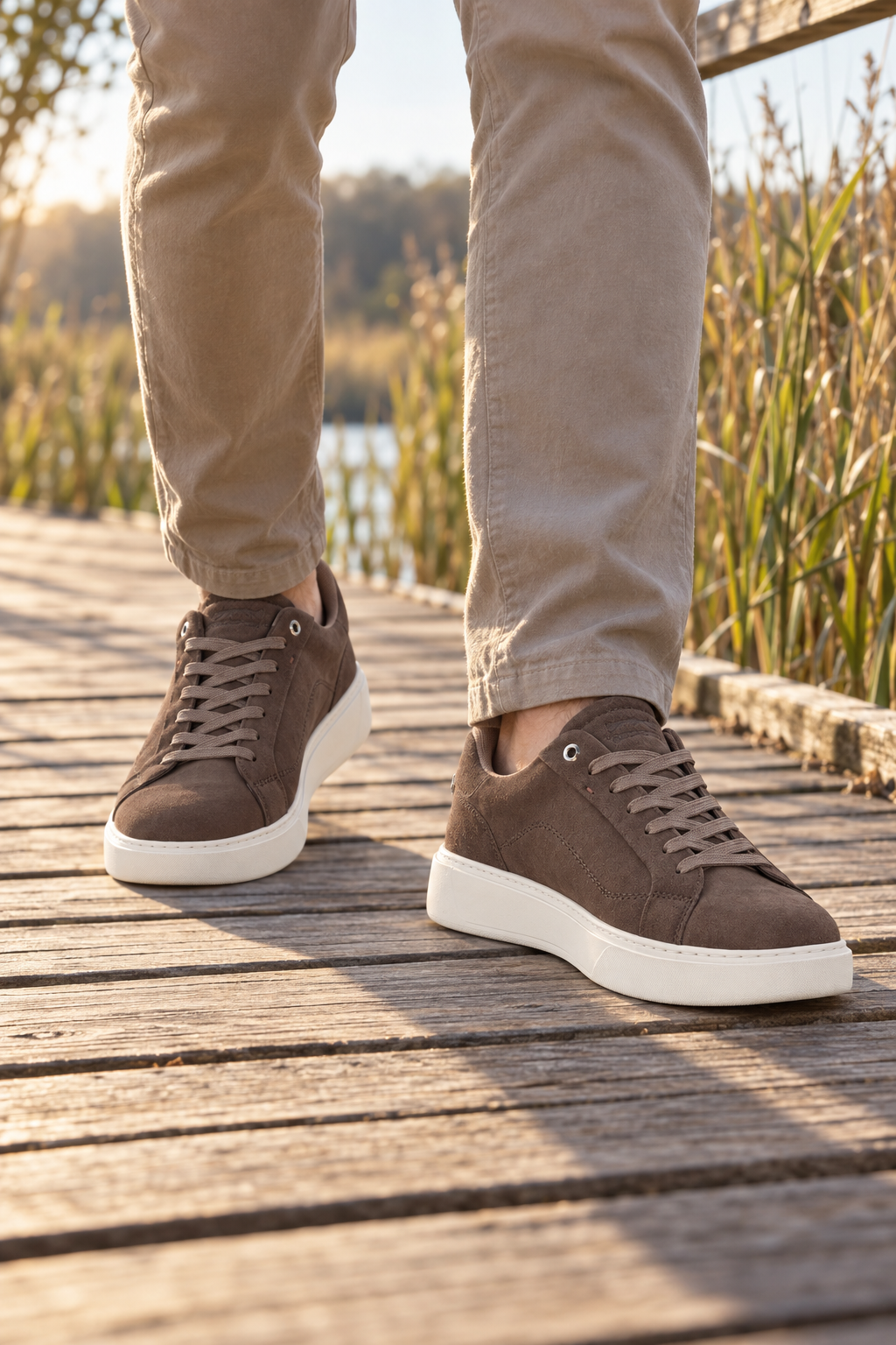 Baskets Slazenger Smith — Marron (homme), aux pieds