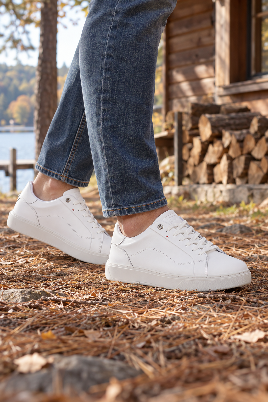 Baskets Slazenger Smith — Blanc (homme), aux pieds