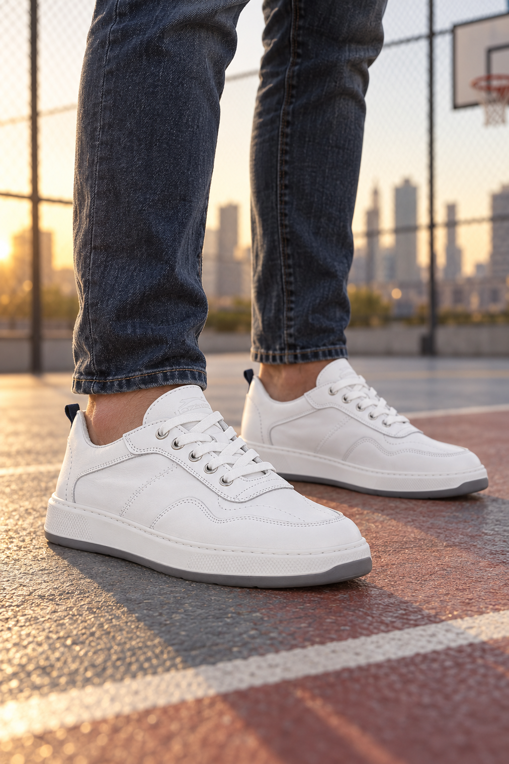 Baskets Slazenger Sosa — Blanc (homme), aux pieds
