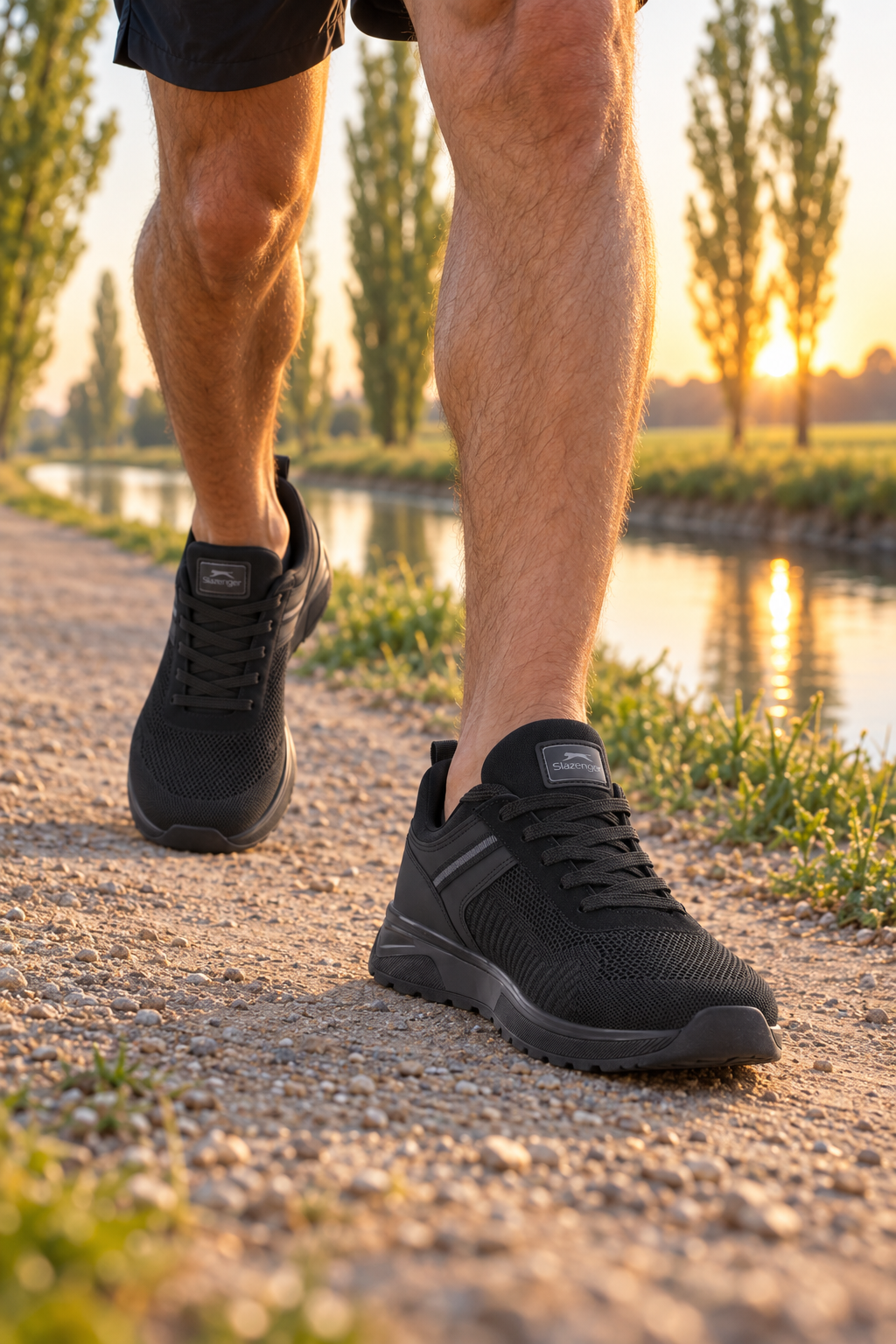 Zapatillas de running Slazenger Truth — Negro (hombre), en los pies