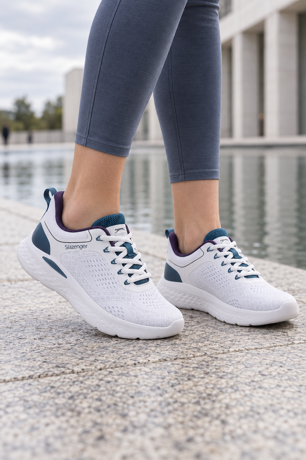 Zapatillas Slazenger Weron — Blanco (mujer), en los pies