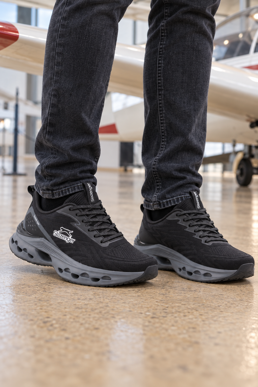 Zapatillas Slazenger Willow — Negro (hombre), en los pies
