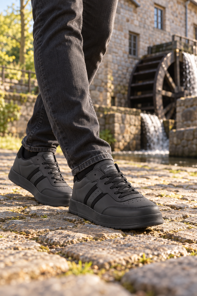 Zapatillas Slazenger Zipper — Negro (hombre), en los pies
